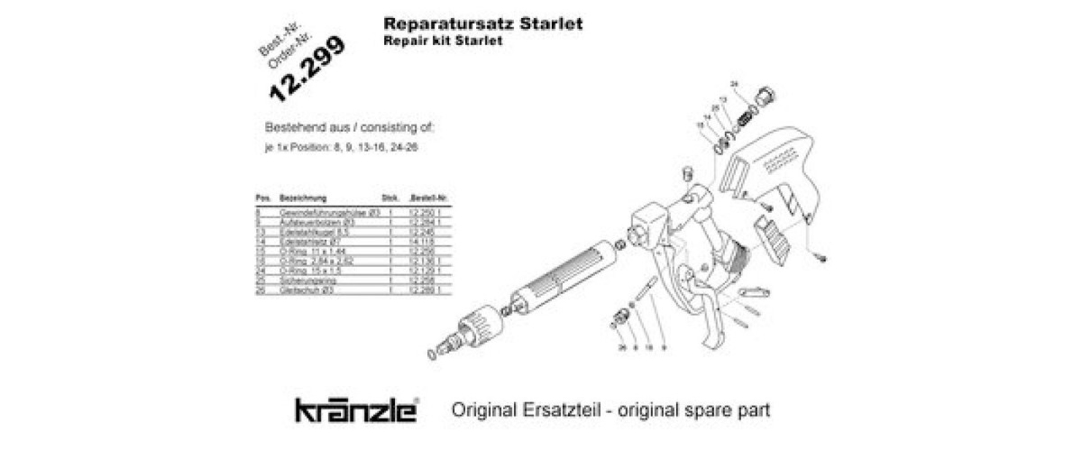 Starlett II Gun Repair Kit