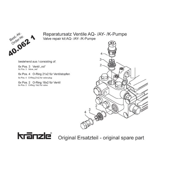 400621 - Repair Kit Valves for AQ Pump