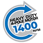 Heavy Duty 4-Pole Motor 1400 RPM