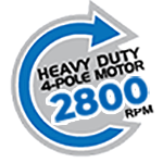 Heavy Duty 4-Pole Motor 2800 RPM