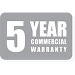 5 Year Commercial Warranty