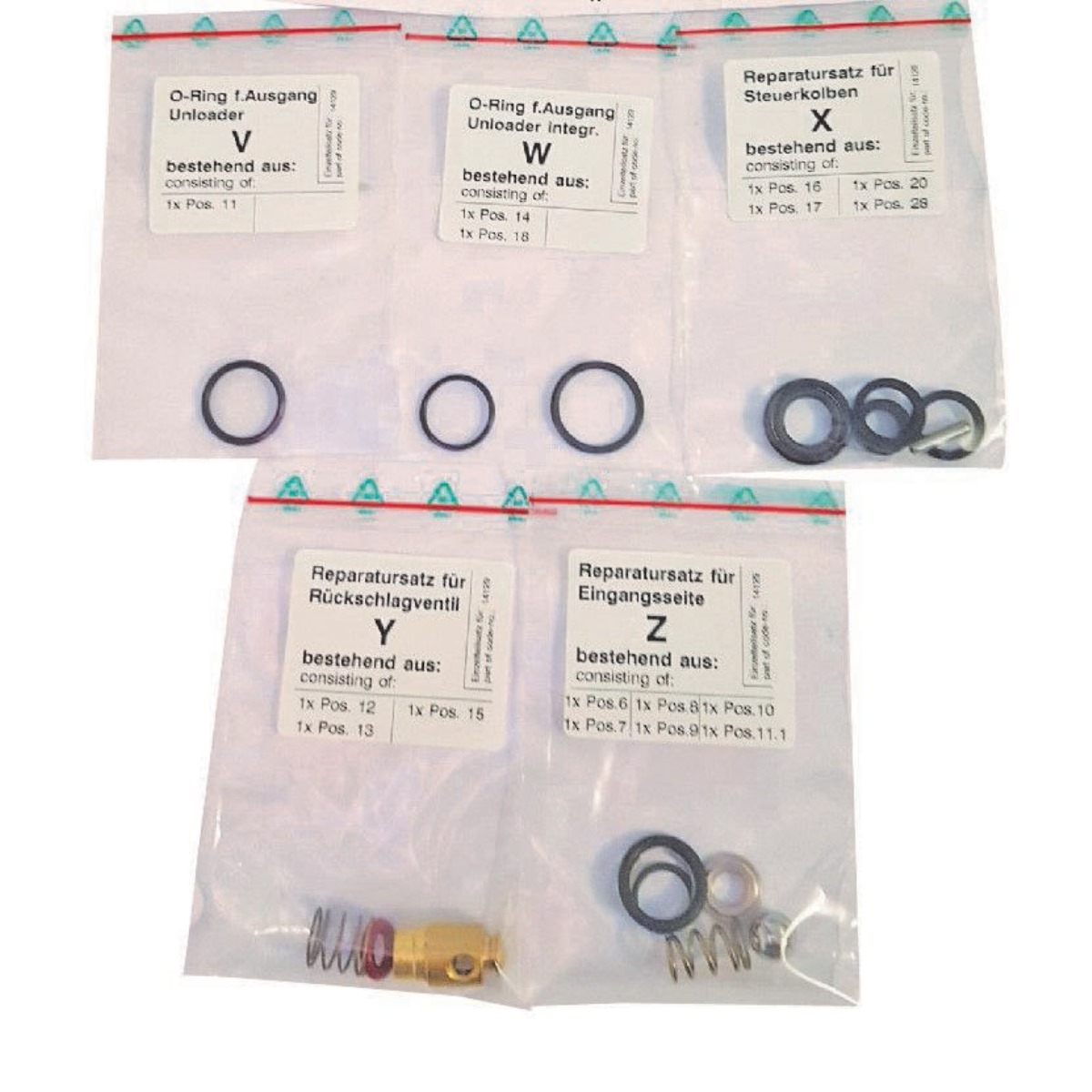 14129 - Repair Kit Regulation Piston with Shuttle & Spring - Image 3