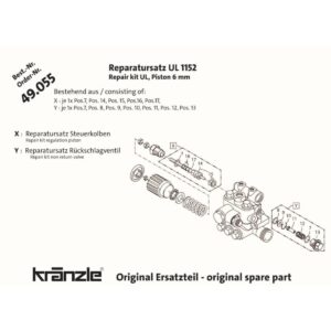 49055 - Kranzle Repair Kit Regulation Piston